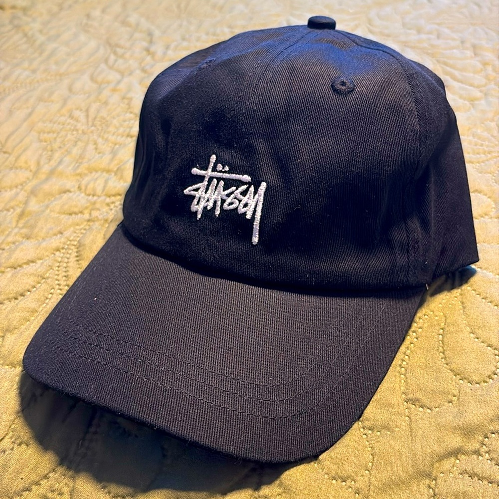Brand New black STUSSY Basic Low Pro cap